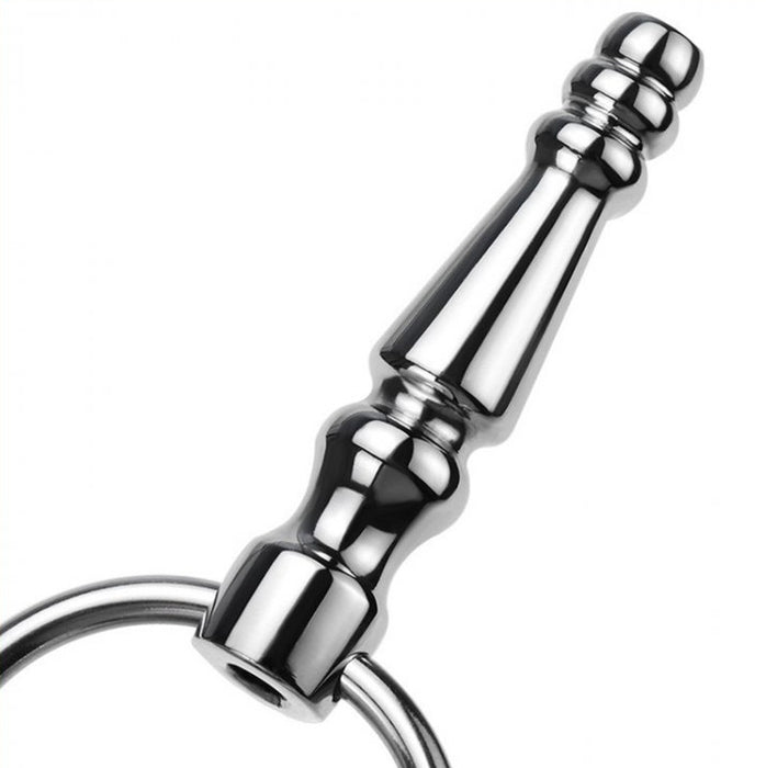 Plug Urètre percé Ribbed Ringo 4cm - Diamètre 10mm