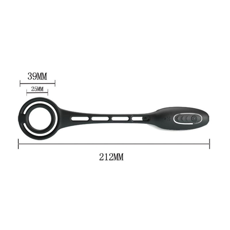 Plug vibrant avec Anneaux VIBRA PENIS 8 x 2.4 cm