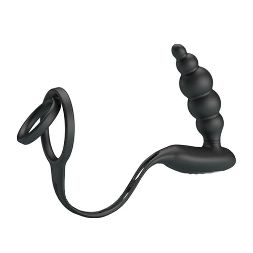 Plug vibrant avec Anneaux VIBRA PENIS 8 x 2.4 cm