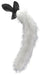 Plug vibrant avec Queue blanche Tail Curve 9 x 3.7cm Queue 30cm