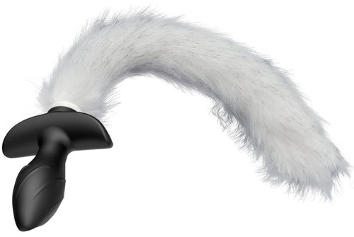 Plug vibrant avec Queue blanche Tail Curve 9 x 3.7cm Queue 30cm