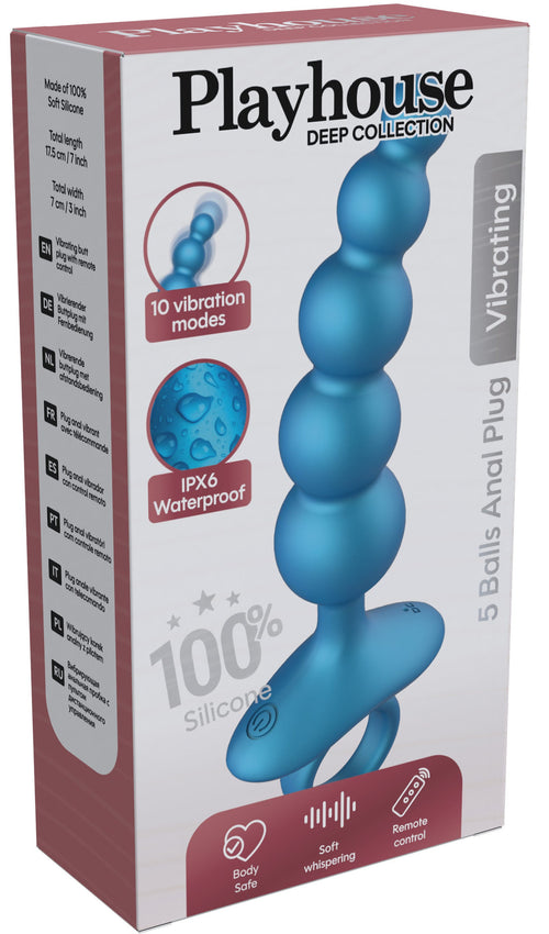 Plug vibrant Blueballs 12 x 3cm