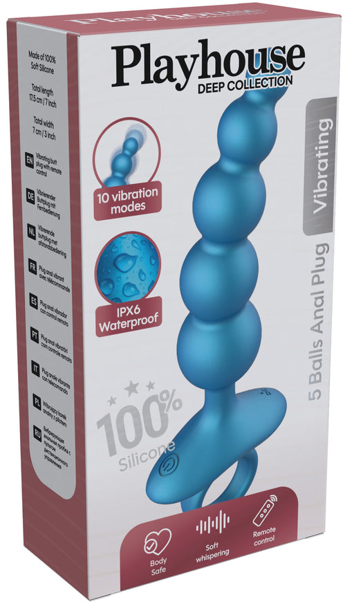 Plug vibrant Blueballs 12 x 3cm