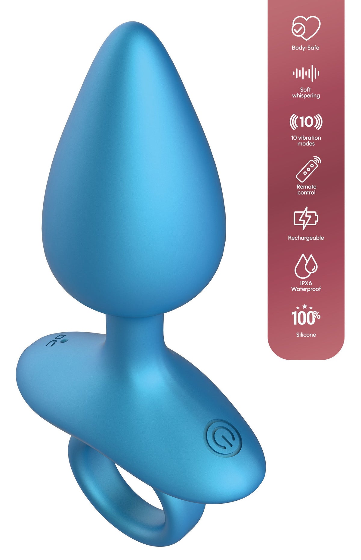 Plug vibrant Bluecone 8 x 3.5cm