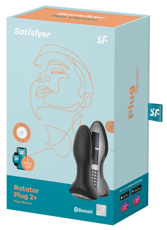 Plug vibrant connecté Rotator 2 Satisfyer 10 x 4cm Noir