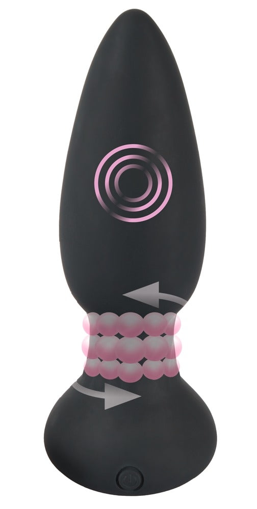 Plug vibrant Rimmer Velvet 11 x 4.2 cm Noir