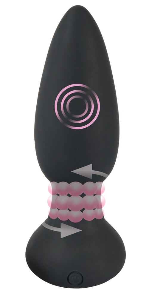 Plug vibrant Rimmer Velvet 11 x 4.2 cm Noir