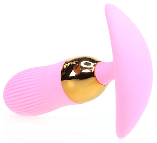 Plug vibrant Stripe Egg 10 x 3cm Rose