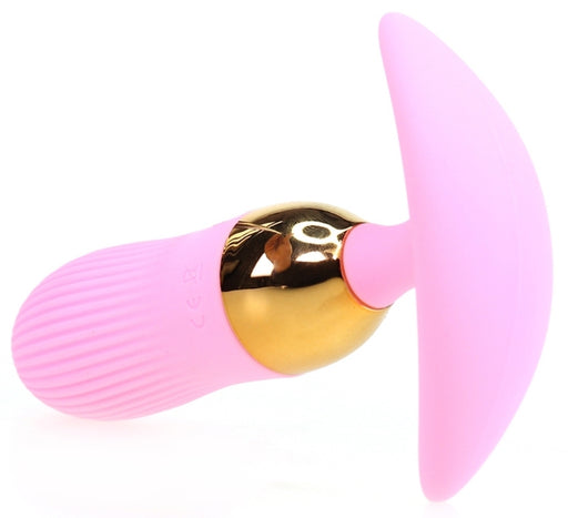Plug vibrant Stripe Egg 10 x 3cm Rose