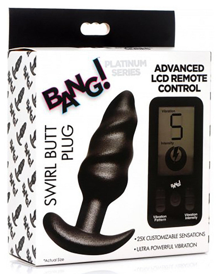 Plug vibrant Swirl Butt 9.5 x 3.6cm