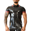 Polo en latex Xrub Noir-Rouge