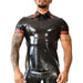 Polo en latex Xrub Noir-Rouge