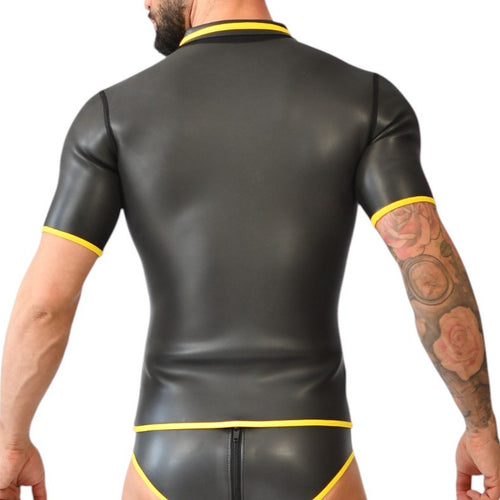 Polo en néoprène Xrub avec Zip Noir-Jaune