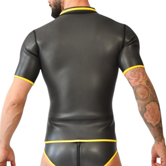 Polo en néoprène Xrub avec Zip Noir-Jaune