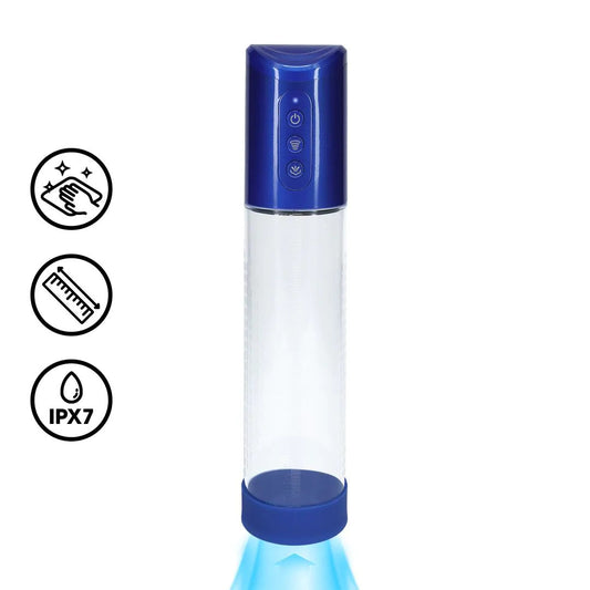 Pompe à pénis Hyperpump 20 x 5.8 cm Bleue