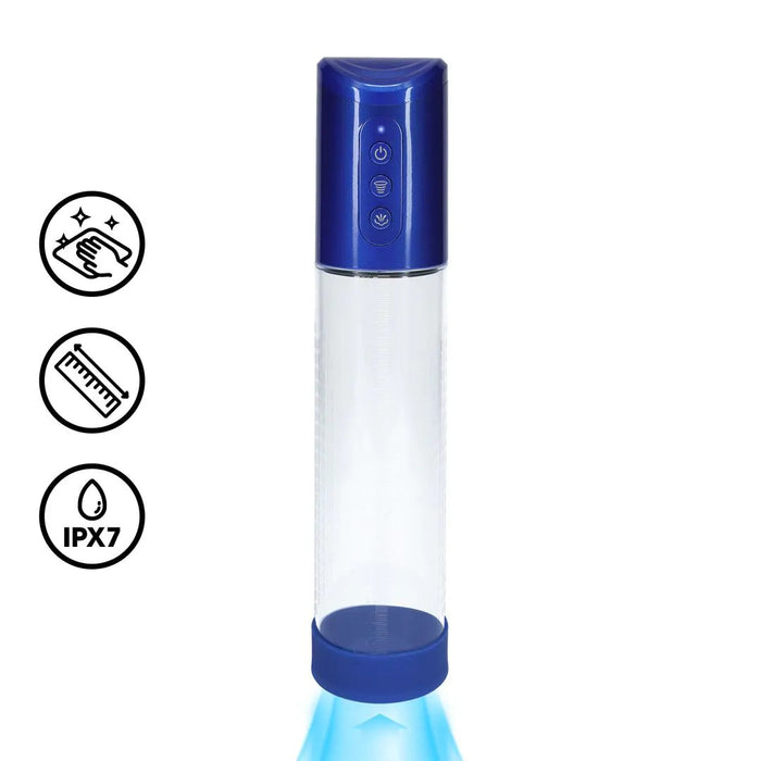 Pompe à pénis Hyperpump 20 x 5.8 cm Bleue