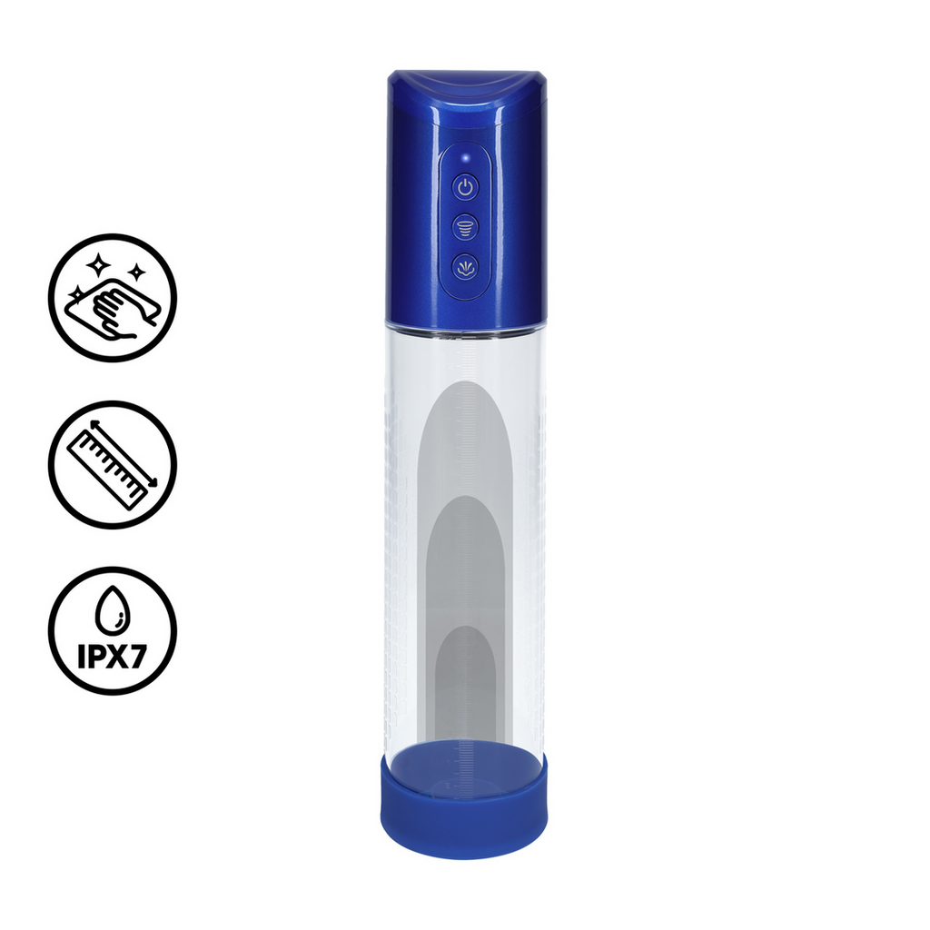 Pompe à pénis Hyperpump 20 x 5.8 cm Bleue