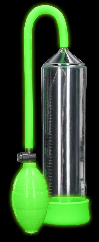 Pompe à pénis phosphorescente Glow Pump 20 x 5.5cm