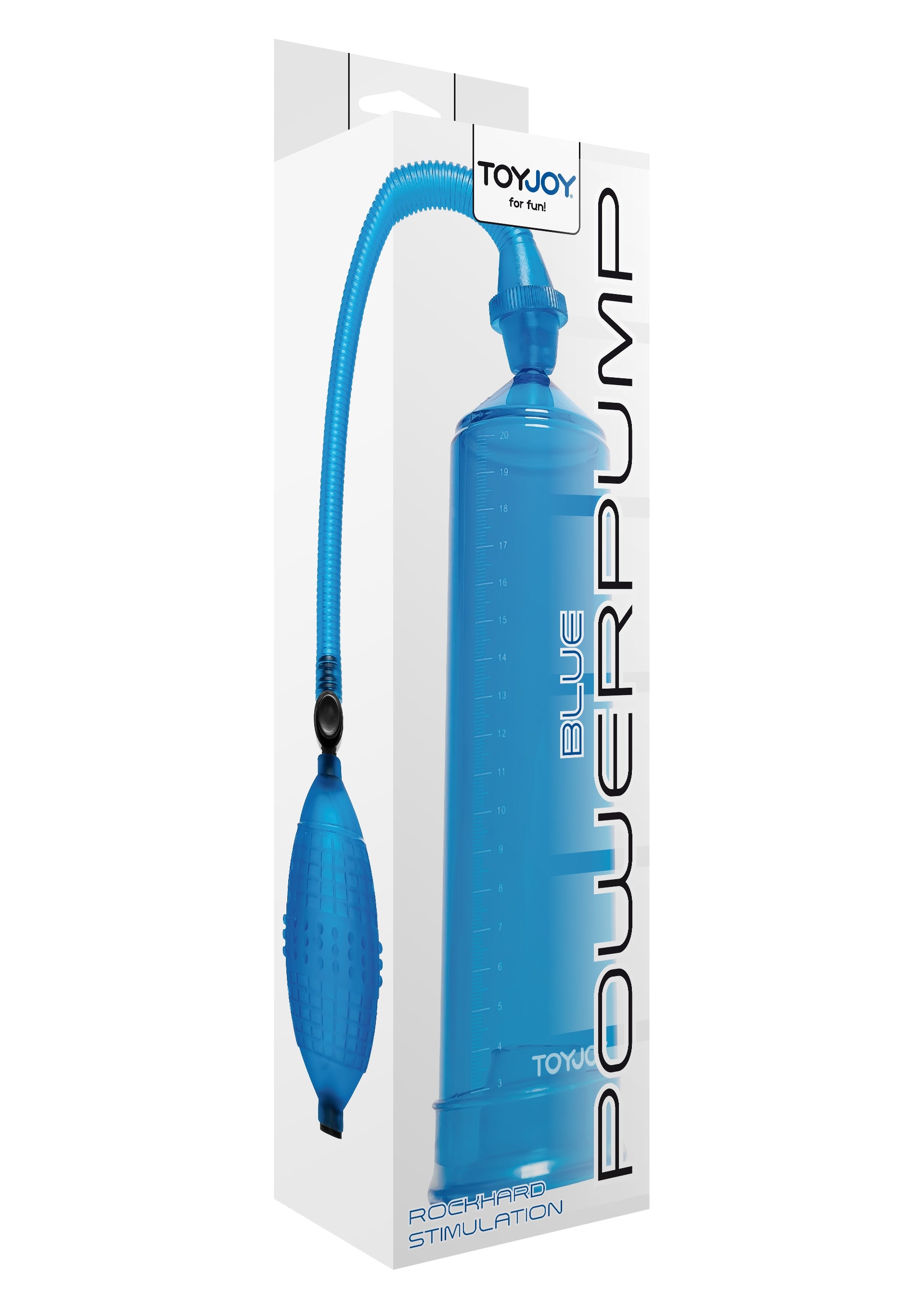 Pompe à pénis PowerPump 20 x 5.3cm Bleue