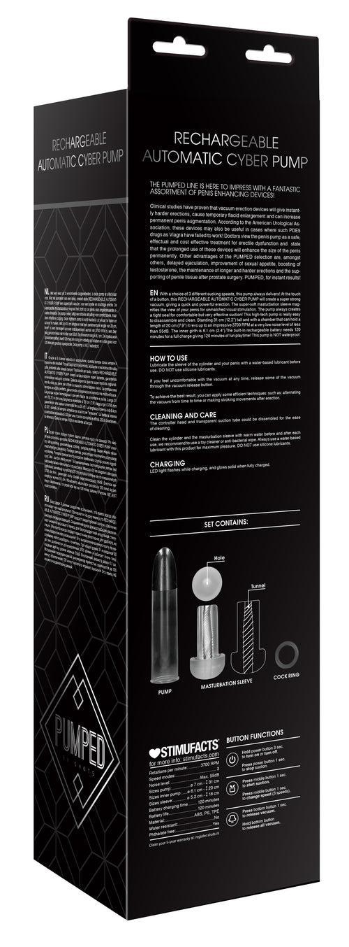 Pompe pour pénis Masturbateur Cyber Pump 22 x 6cm