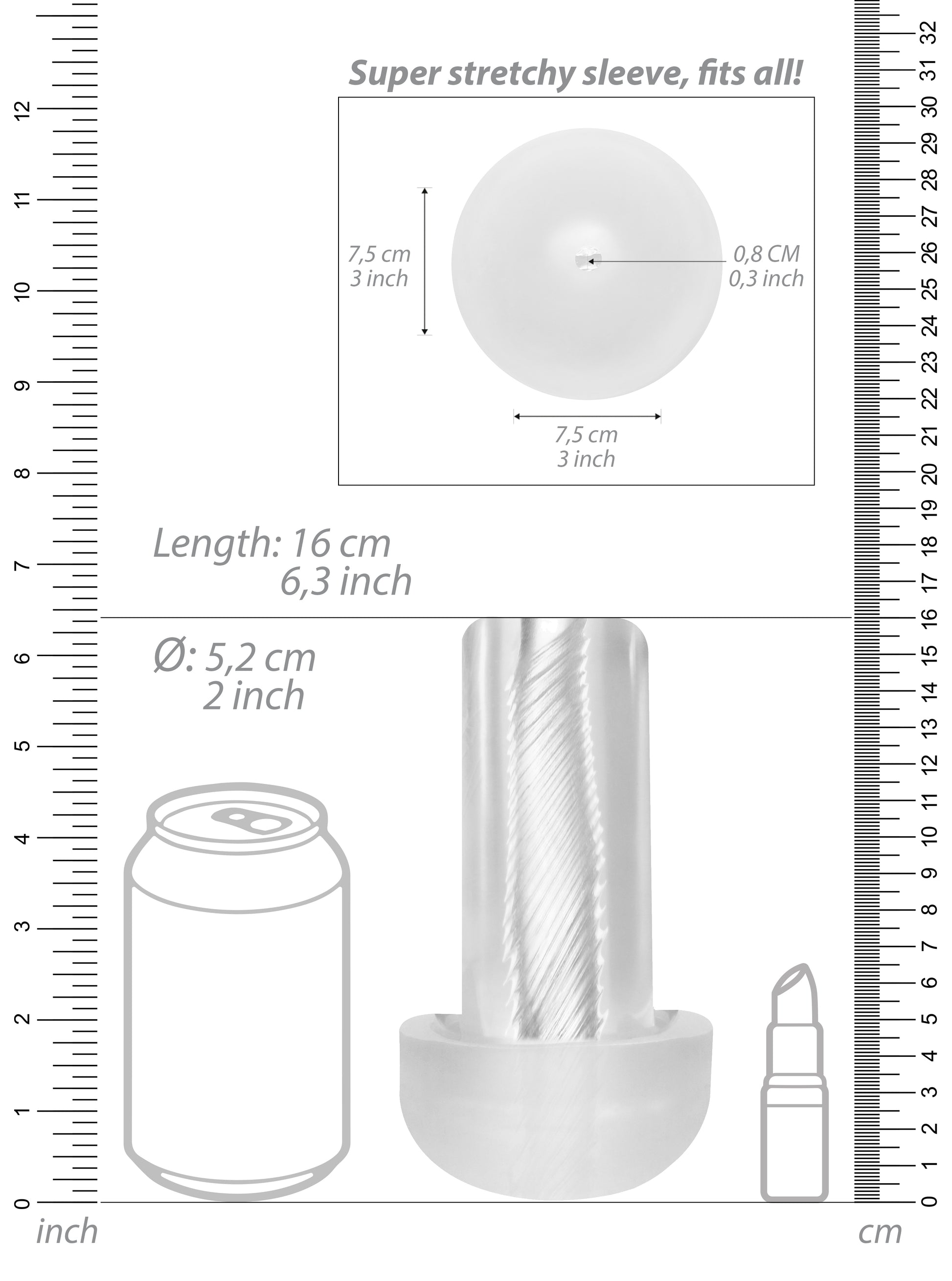 Pompe pour pénis Masturbateur Cyber Pump 22 x 6cm