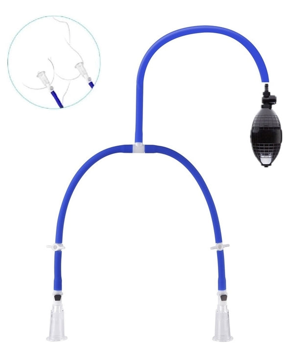 Pompes pour tétons LuvPump Double Cup Bleu
