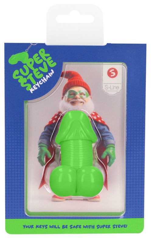 Porte-Clés Pénis Super Steve Vert