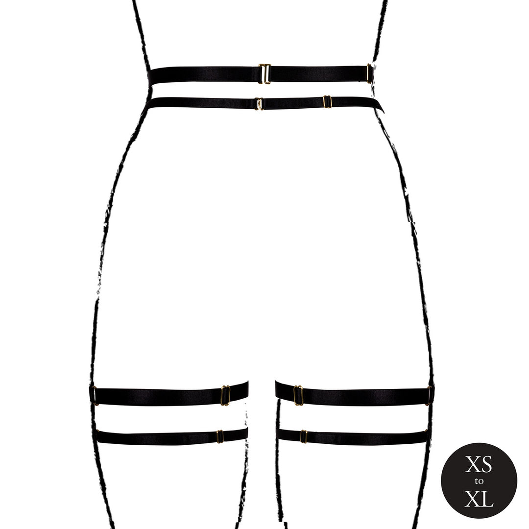 Porte-jarretelles Double Strap Noir