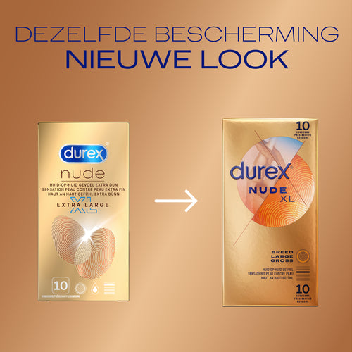 Préservatifs Durex Nude XL 60mm x10