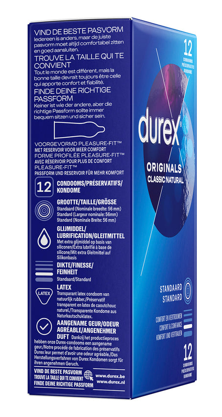 Préservatifs Durex Originals Natural 56mm x12