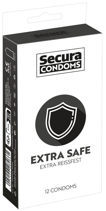 Préservatifs épais en latex Extra Safe 53mm x12