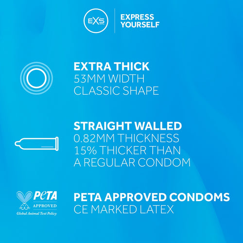 Préservatifs épais Extra Thick 53mm x12