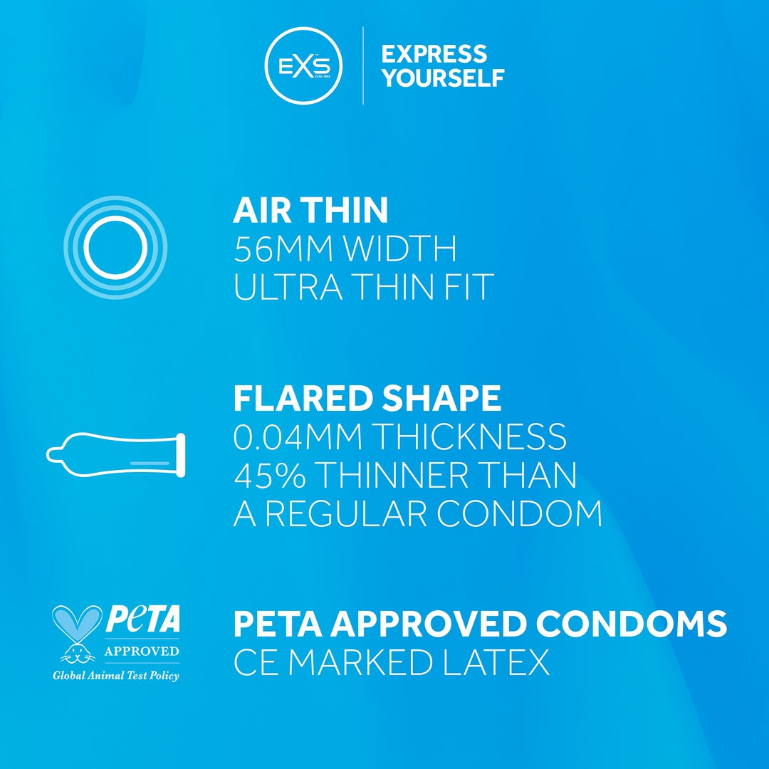 Préservatifs fins Air Thin 56mm x100