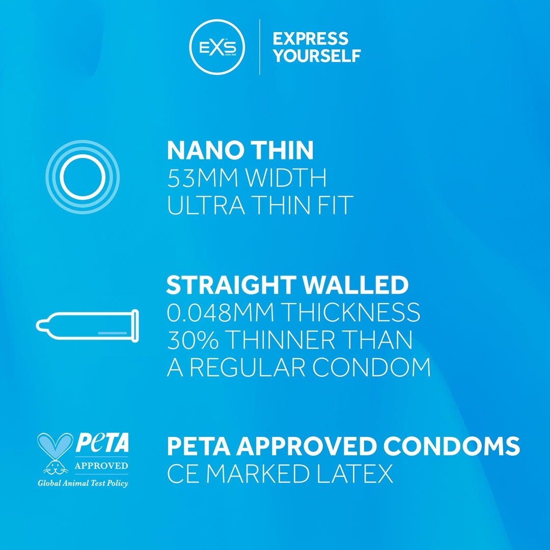 Préservatifs fins Nano Thin 53mm x3