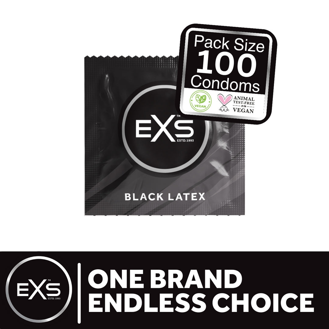 Préservatifs noirs BLACK LATEX 54mm x100