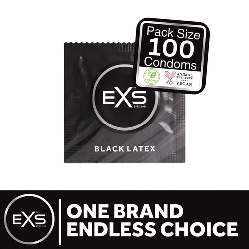 Préservatifs noirs BLACK LATEX 54mm x100