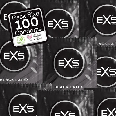 Préservatifs noirs BLACK LATEX 54mm x100