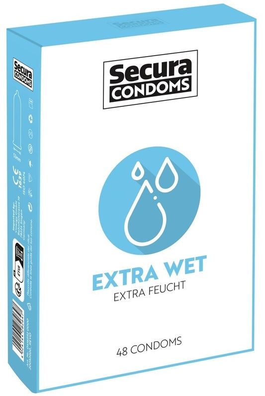 Préservatifs lubrifiés Extra Wet 53mm x48