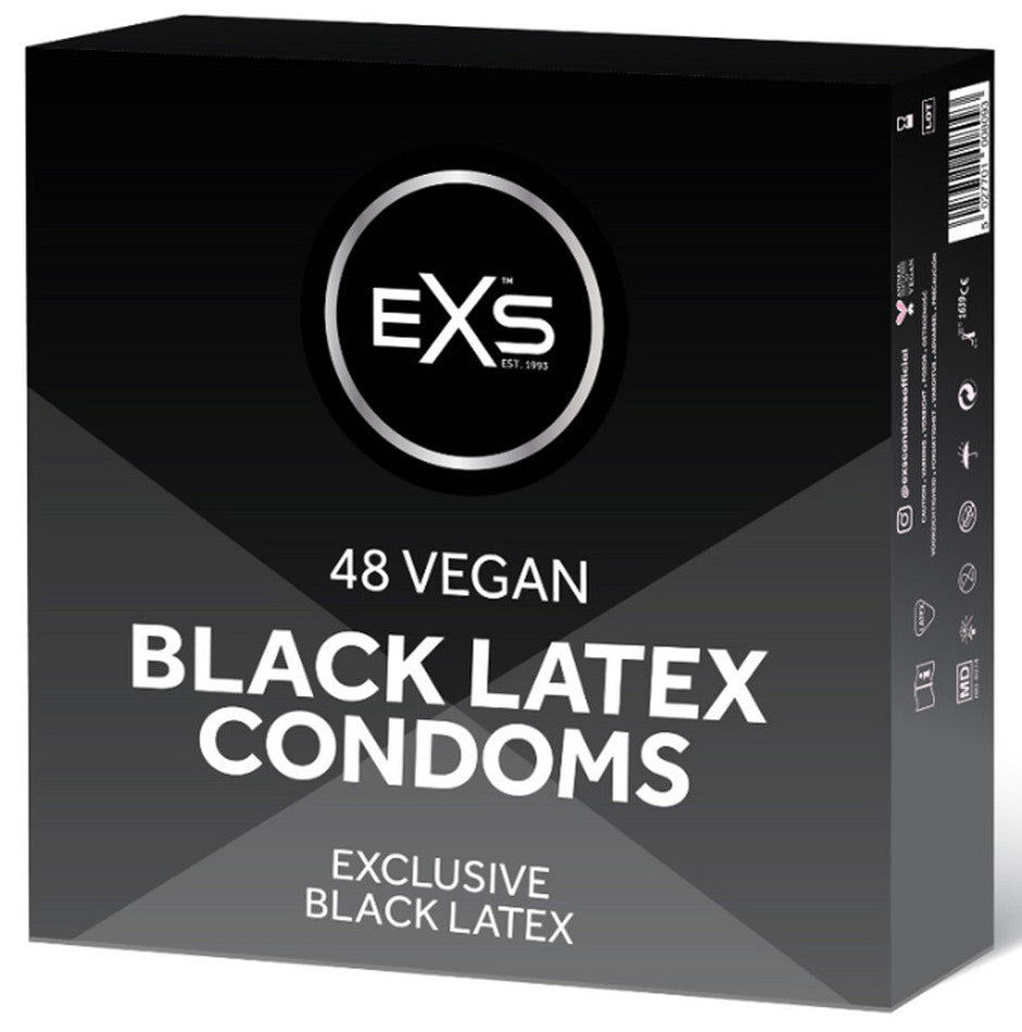 Préservatifs noirs Black Latex 54 mm x48