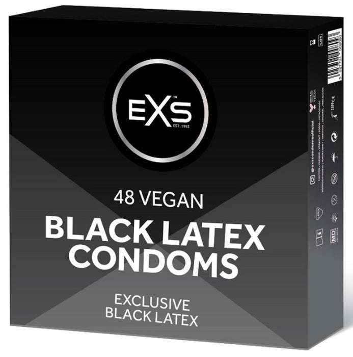 Préservatifs noirs Black Latex 54 mm x48