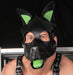 PUPPY SET OREILLES ET LANGUE EN CUIR VERT