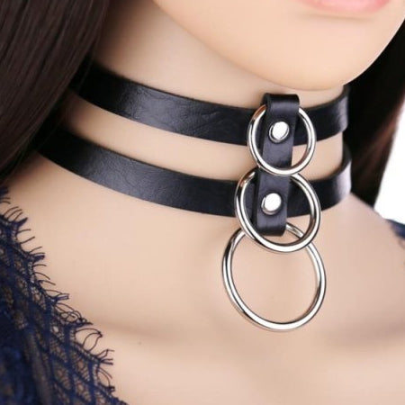 Ras de cou Tri Rings Noir