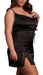 Robe Fendue Grande Taille Krystal Noir