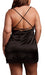 Robe Fendue Grande Taille Krystal Noir