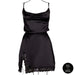 Robe Fendue Grande Taille Krystal Noir