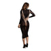 Robe Longue à Col Roulé CarmeNoir