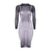 Robe Longue à Col Roulé CarmeNoir