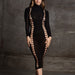 Robe Longue à Col Roulé CarmeNoir