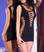 Robe sensuelle effet laçage - Noire