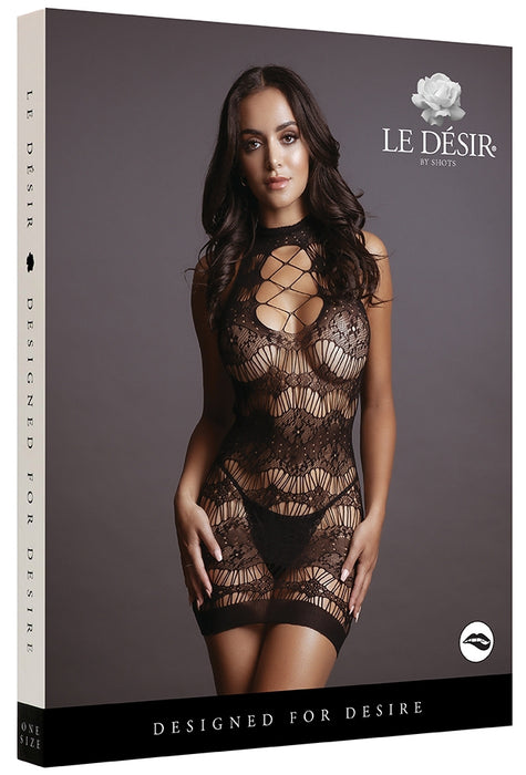 Robe sexy Criss Cross Neck Noir